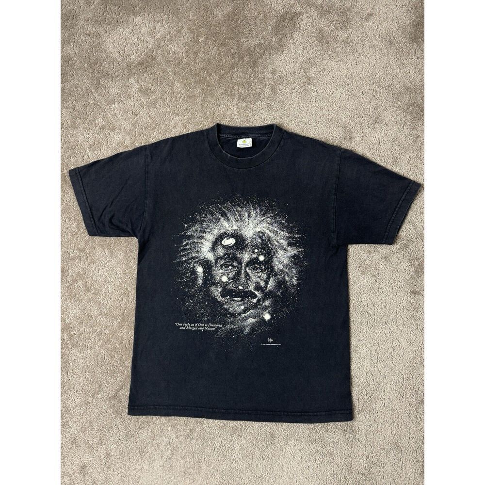 Vintage Mens Tshitr 1993 Albert Einstein-Glow In The Dark-Galaxy, Size‎ M